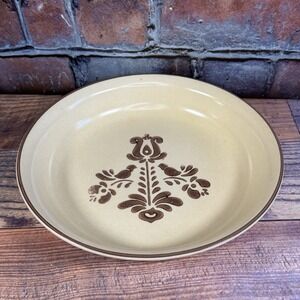 Vintage Pfaltzgraff Village Deep Pie Serving Plate Old American 1970s Stoneware